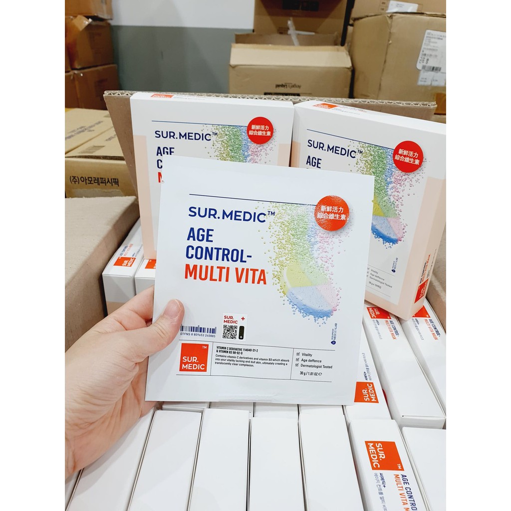Mặt Nạ Chống Lão Hoá, Mờ Nếp Nhăn SUR.MEDIC Age Control - Multi Vita 30g
