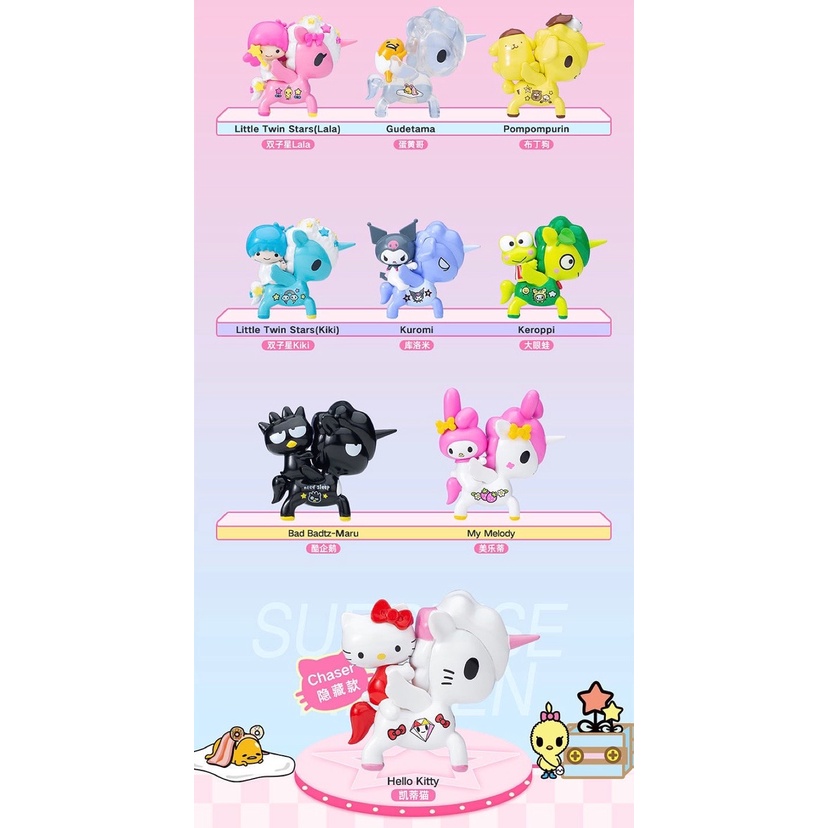 Mô Hình Búp Bê Tokidoki Unicorn x Sanrio Nhân Vật Popmart Dễ Thương