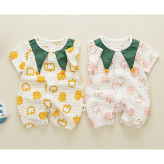 Bộ body cộc tay bé trai bé gái chất vải thun lưới  TSS017