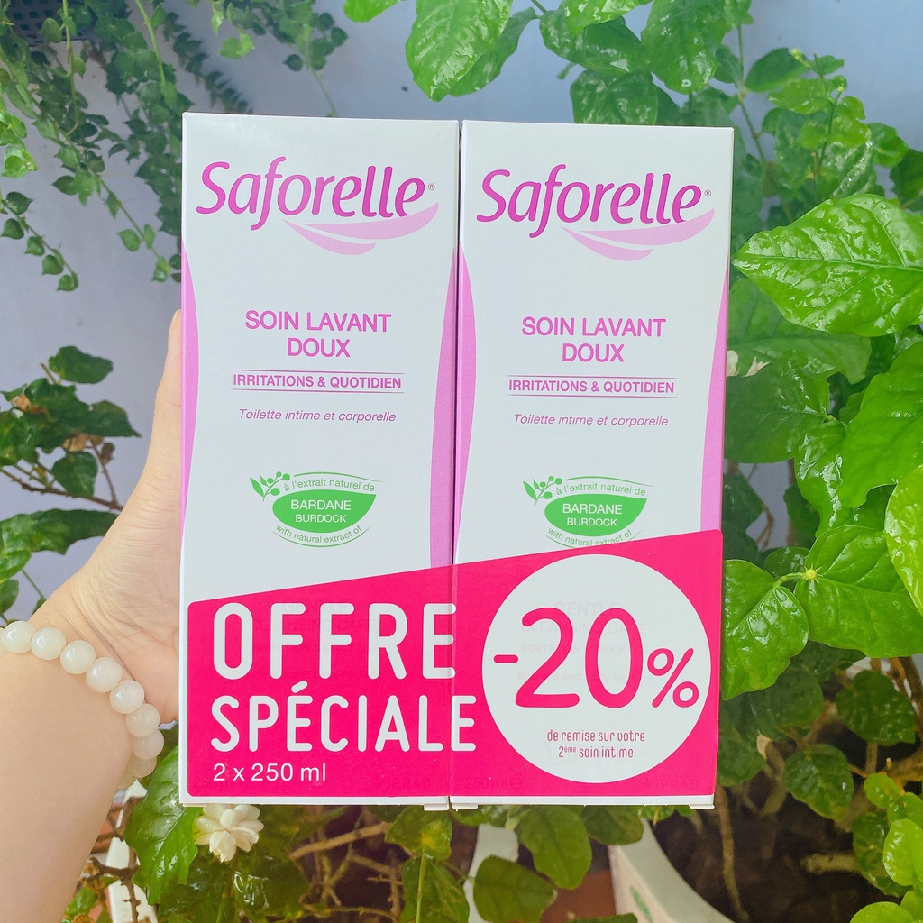 Combo Dung dịch vệ sinh phụ nữ Saforelle Soin Lavant Doux 250ml