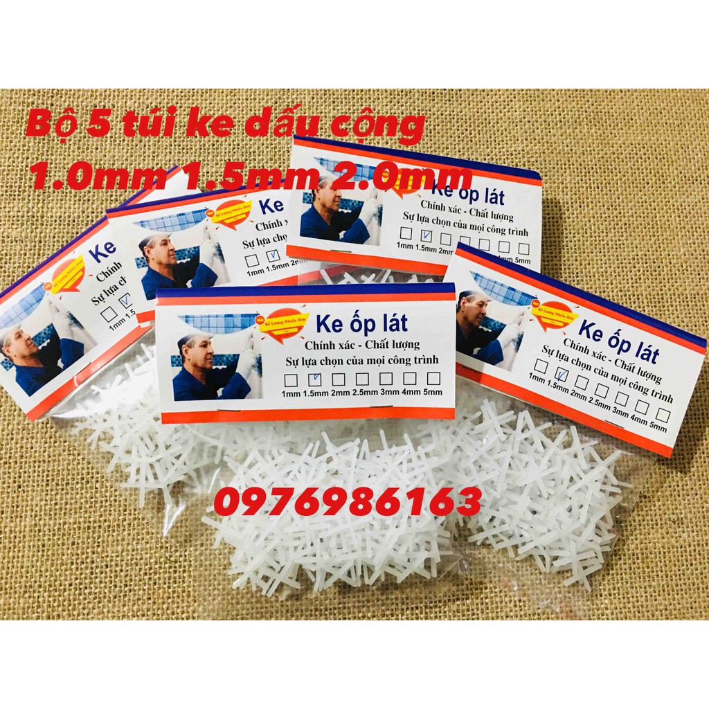 Ke gạch ốp lát ke cộng ke chữ thập 1ly tới 8ly túi 1kg