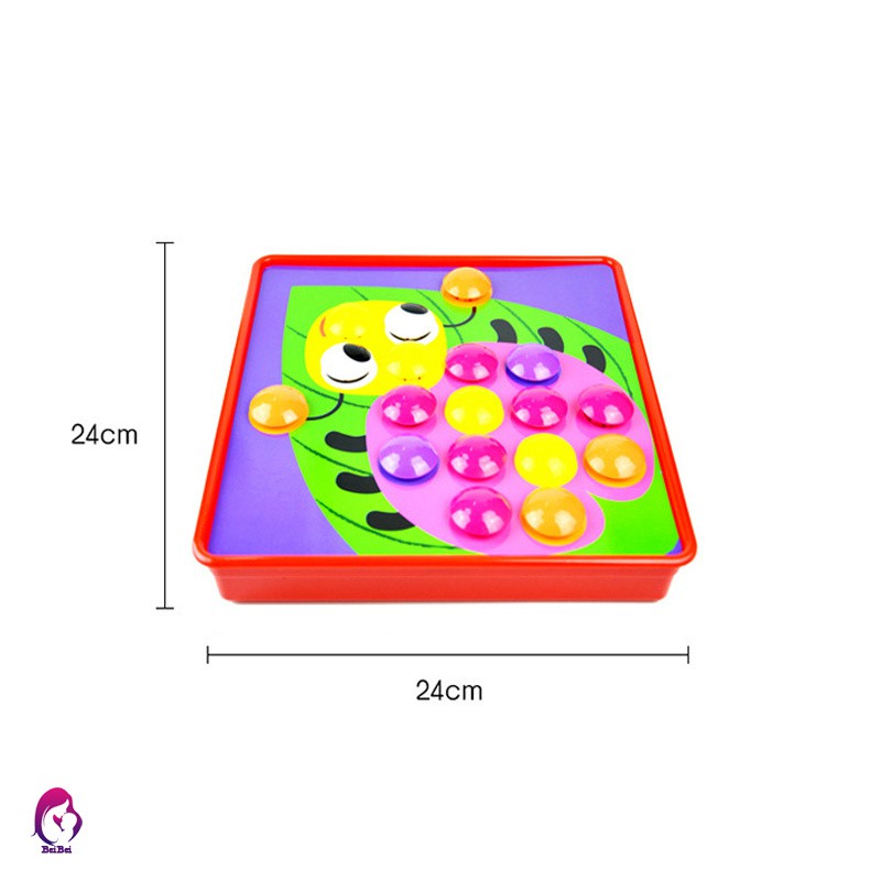 Bộ đồ chơi xếp nút hình nấm phát triển trí tuệ cho trẻ