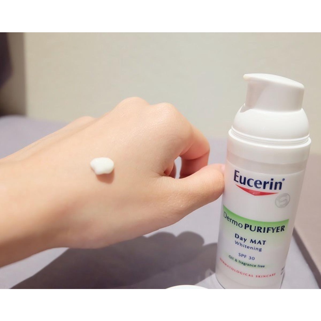 Kem dưỡng giảm mụn dưỡng trắng da Eucerin Pro Acne DAY MAT Whitening SPF30