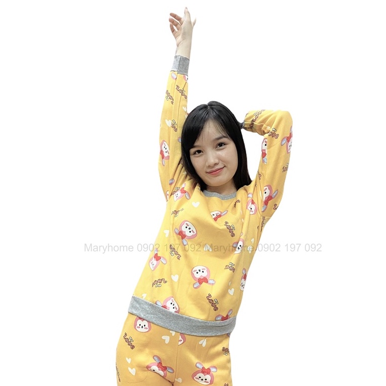 Bộ nỉ nữ thu đông dài tay dáng thể thao cao cấp, ấm áp trẻ trung Maryhome | BigBuy360 - bigbuy360.vn