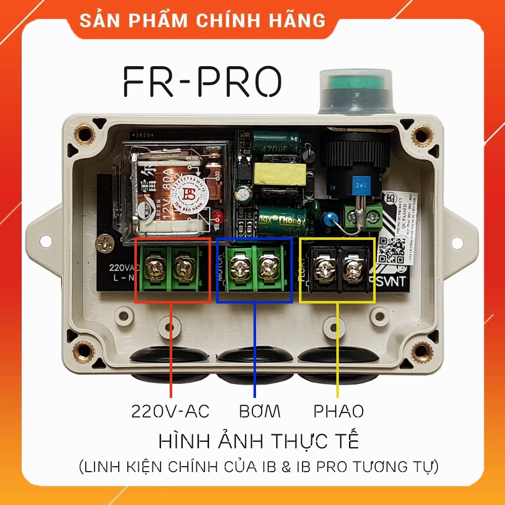 Bộ điều khiển phao điện  chống giật an toàn bộ điều khiển funsu-fr12v cho bồn nước
