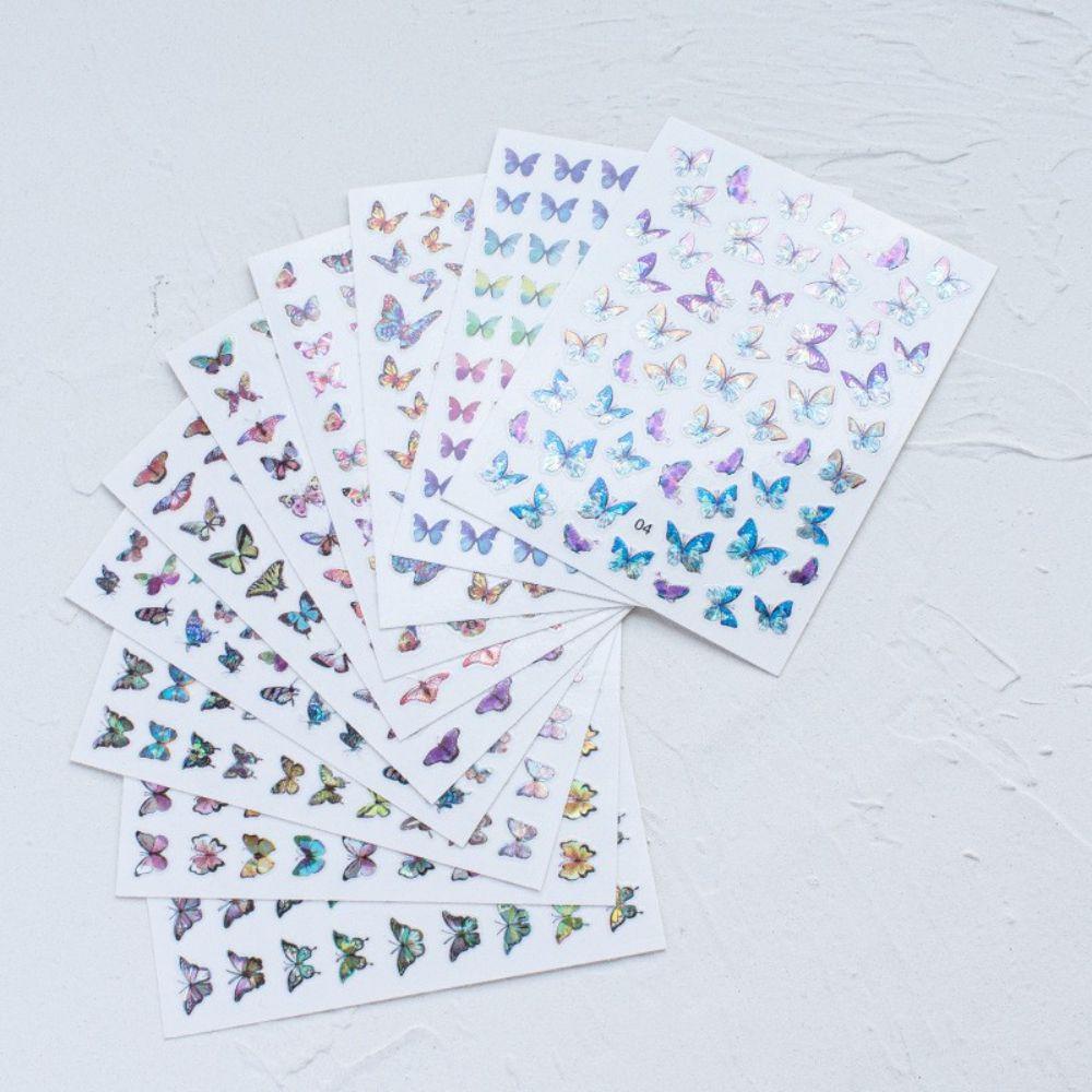 JARRED Miếng Dán Trang Trí Móng Tay Hình Bướm Chống Nước DIY