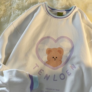 (a101) áo gấu len tenloen sky bear gấu tim pastel đáng yêu nhẹ nhàng size M đến 2XL(kèm ảnh khách)