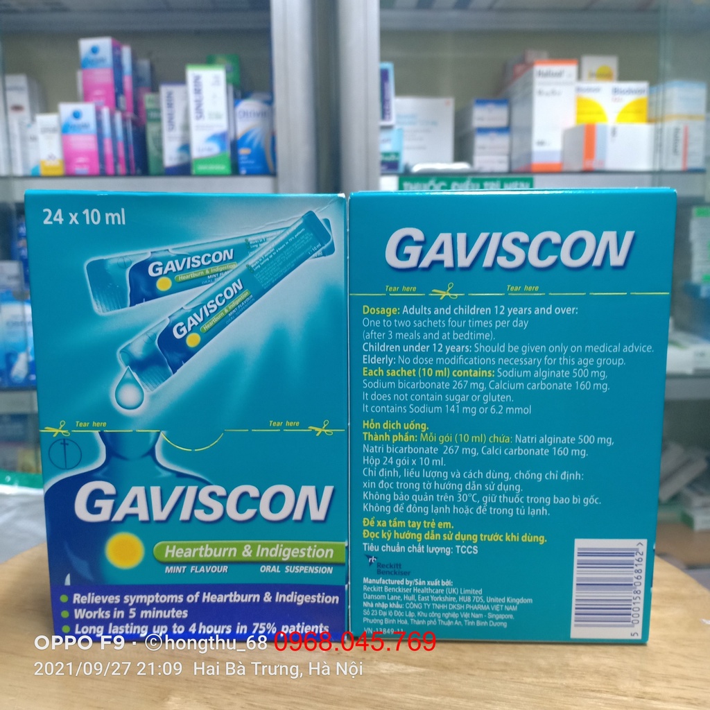 Sữa dạ dày GAVIS Dual Action hộp 24 gói