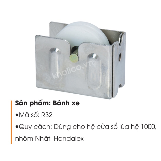 Bánh xe cửa lùa nhôm hệ 1000