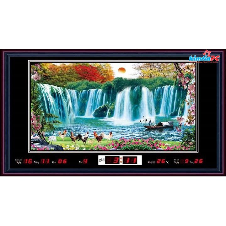 Lịch vạn niên - Tranh suối – 48x68cm – mã 1311