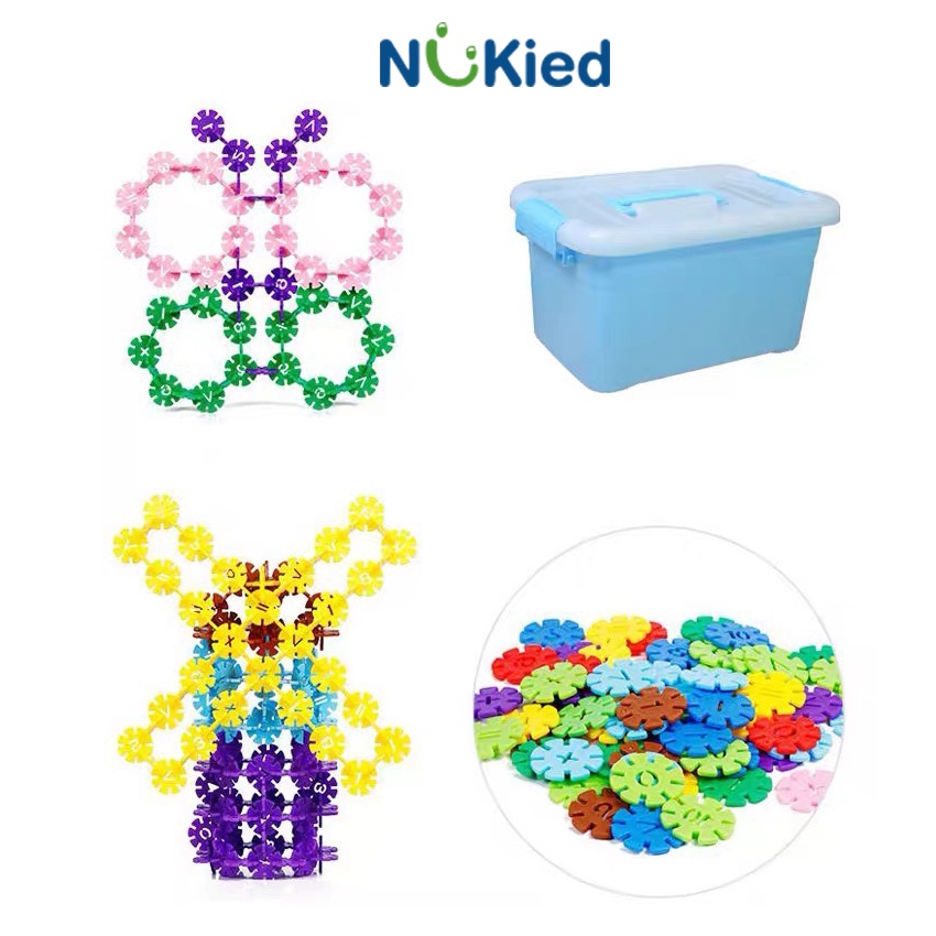 Đồ Chơi Cho Bé Lắp Ghép Xếp Hình Bông Tuyết Nhiều Màu Sắc _Sách Hướng Dẫn_ Đồ Chơi Thông Minh