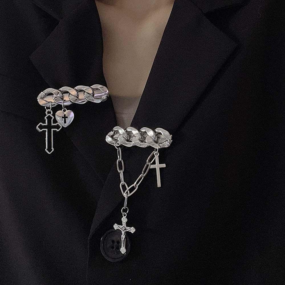 IVORY Kẹp Tóc Dây Xích Kim Loại Phong Cách Harajuku Cho Nữ