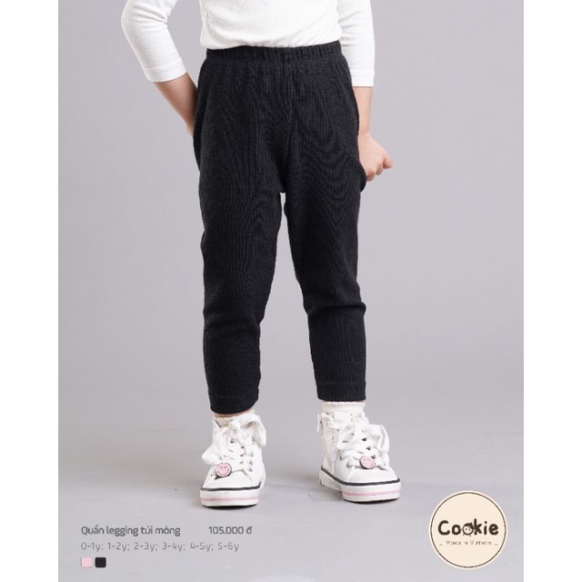 Cookie - Quần legging túi mông cho bé trai, bé gái từ 1 tuổi đến 6 tuổi