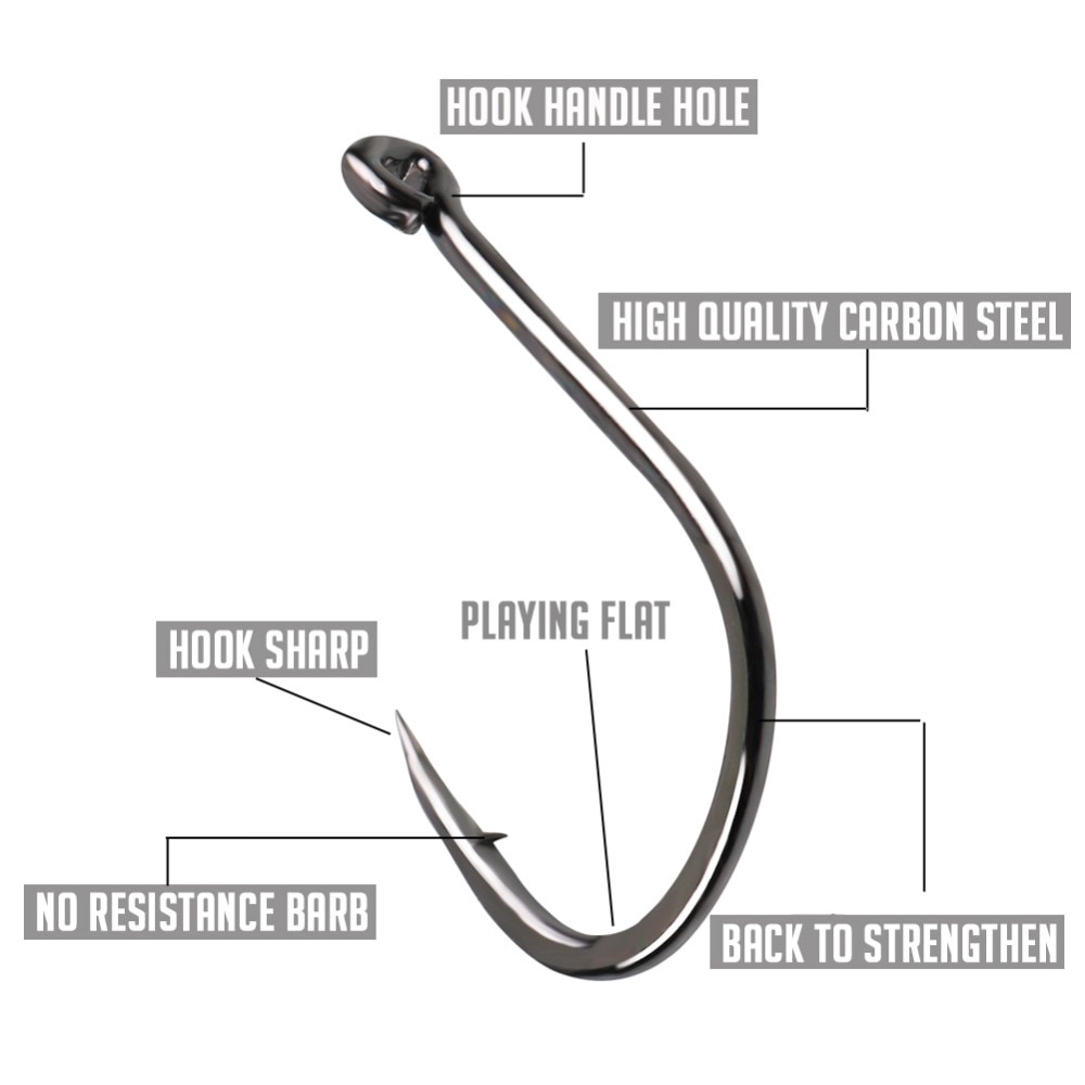 Set 500 Lưỡi Câu Có Hộp Sougayilang Có Ngạnh Bằng Thép Carbon Cao Cấp Tiện Dụng