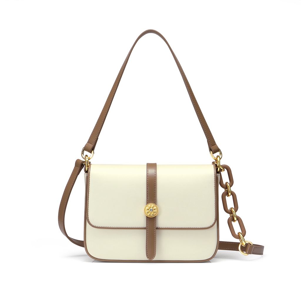 Túi đeo chéo nữ Nucelle đẹp thời trang charm hoa phối viền khác màu ViAnh Store 1171973