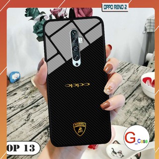 Ốp lưng Oppo Reno 2/2F-lưng kính in logo hãng điện thoại