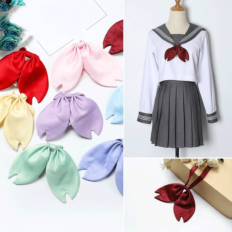 Nơ Đồng Phục Màu Trơn Phong Cách Nhật Bản Dành Cho Nữ