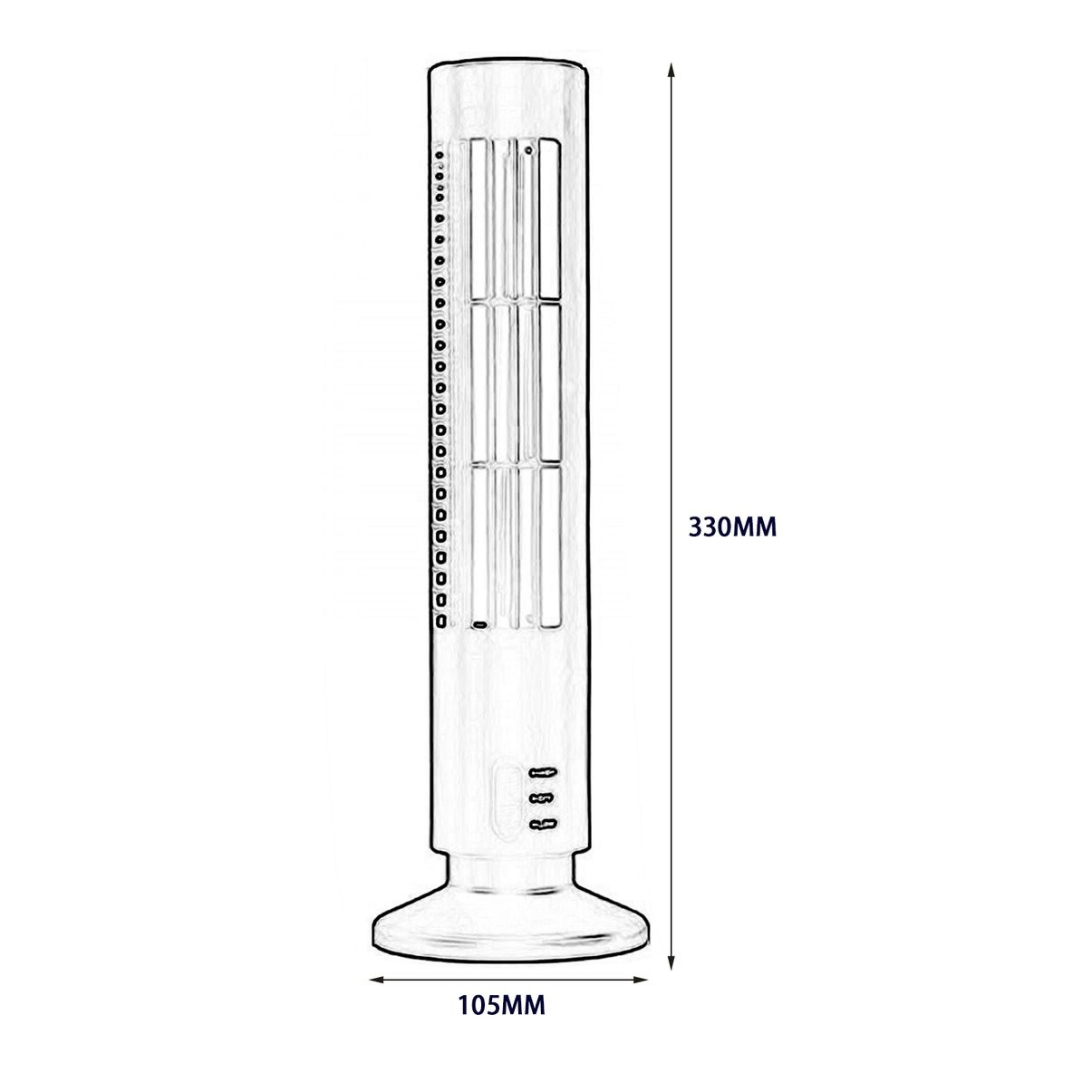 Portable USB Tower Fan PC Laptop Desktop Cooling Fan Bladeless Air Conditioner