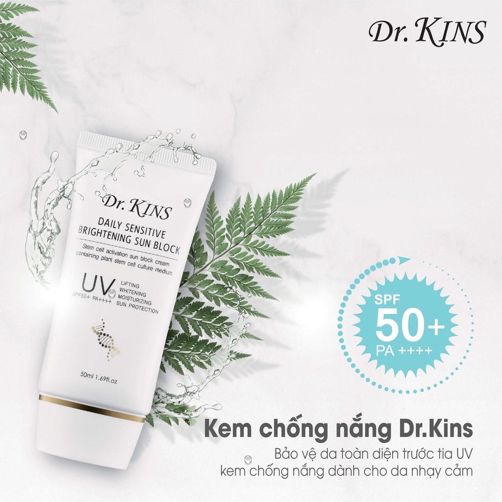 [SALE] COMBO 2 Kem Chống Nắng Tế Bào Gốc Dưỡng Ẩm Chống Nhăn Dr.kins 50ml - KOBE YOUNG