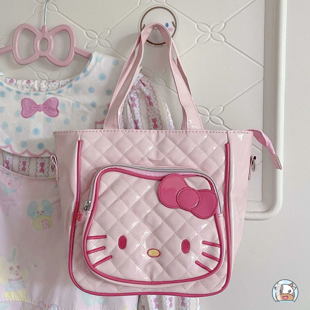Túi Đeo Chéo Da pu Hình hello kitty Phong Cách Hàn Quốc Đa Năng Cho Nữ