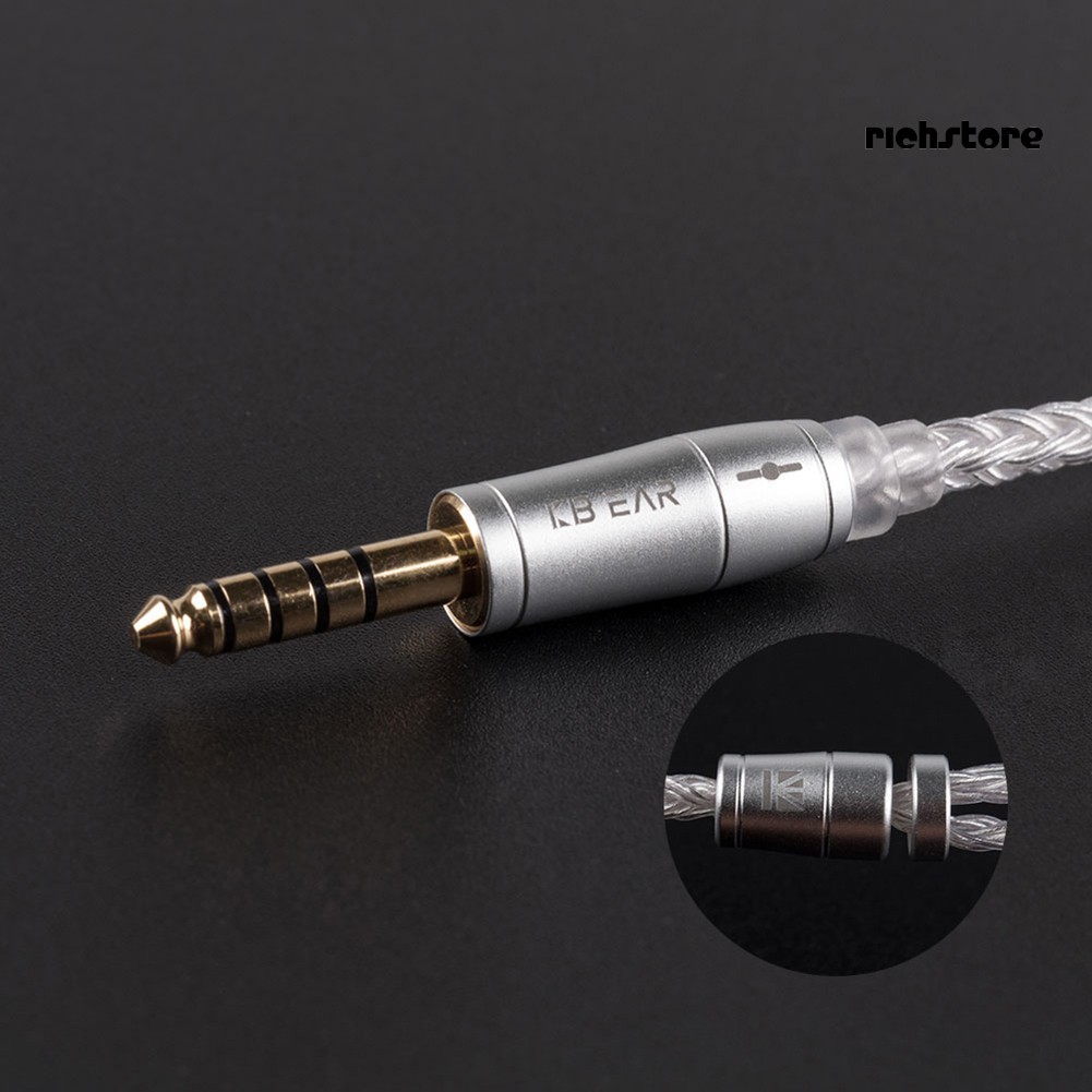 EJ_KBEAR MMCX/2Pin/QDC Plug 16 Core Silver Plated Upgrade Balance Earphone Cable