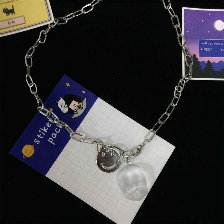 Dây Chuyền Mặt Búp Bê Emoji Trong Suốt 22119