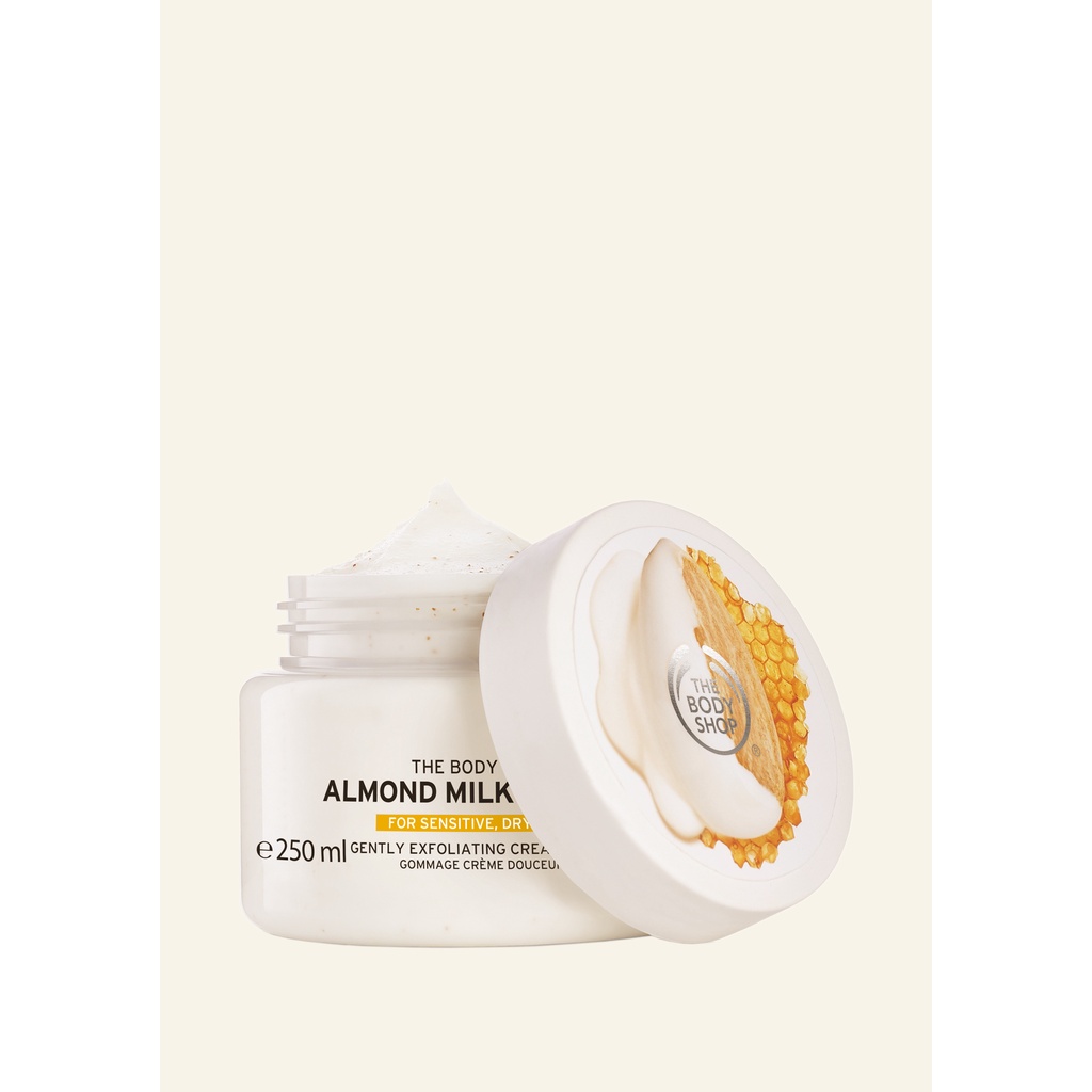 Tẩy tế bào chết cơ thể The Body Shop Almond Milk & Honey Gently Exfoliating Cream Scrub 250ML