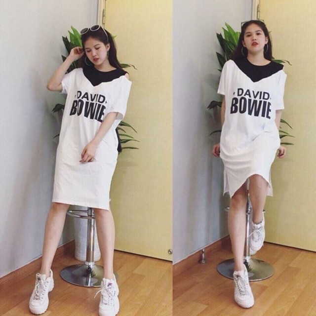 Váy suông hở vai
