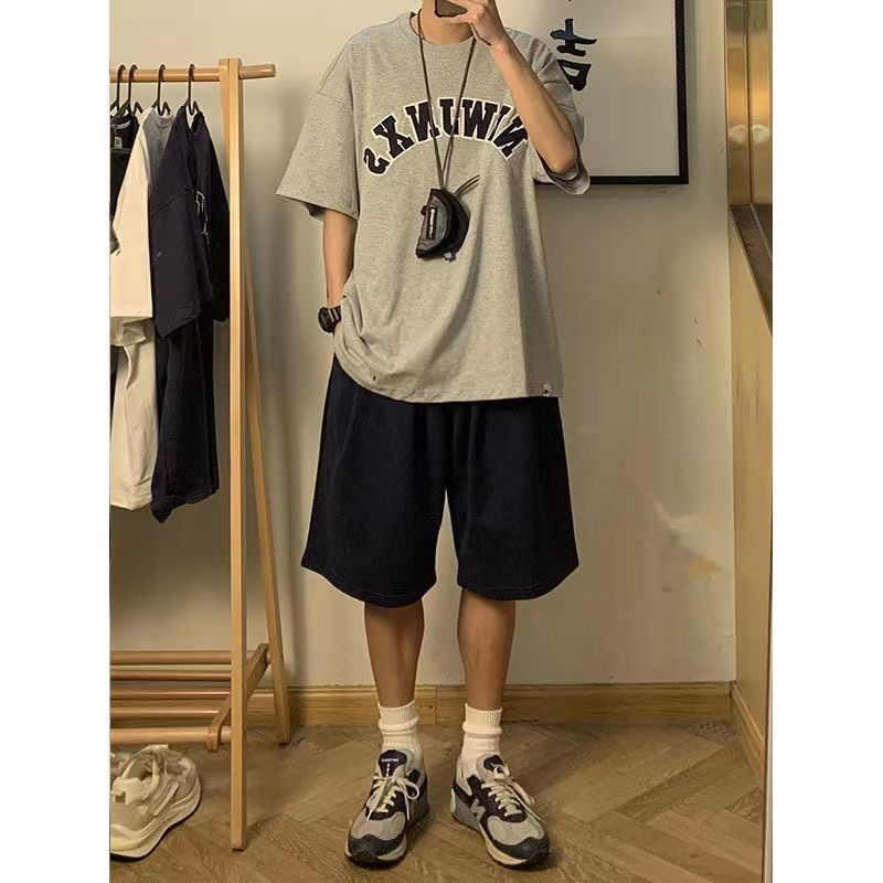 Quần Short Mỏng Ống Suông Rộng Thời Trang Đường Phố Cá Tính Cho Nam