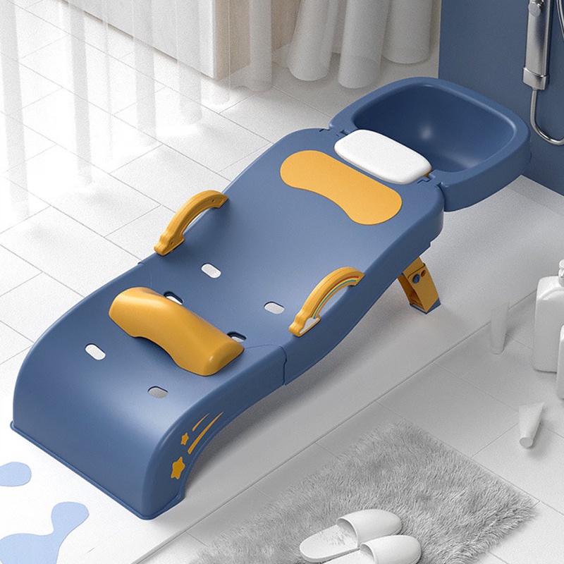 Ghế gội đầu cỡ lớn xếp gọn có tay vịn điều chỉnh ổn định cho trẻ em - lithium067