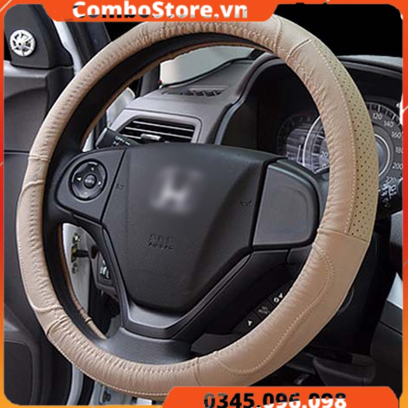 Bọc vô lăng da ô tô xe hơi bốn mùa vân nổi thời trang