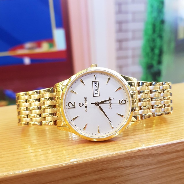 Đồng hồ nam SUNRISE 778SWA Full hộp, Kính Sapphire chống xước chống nước tuyệt đối