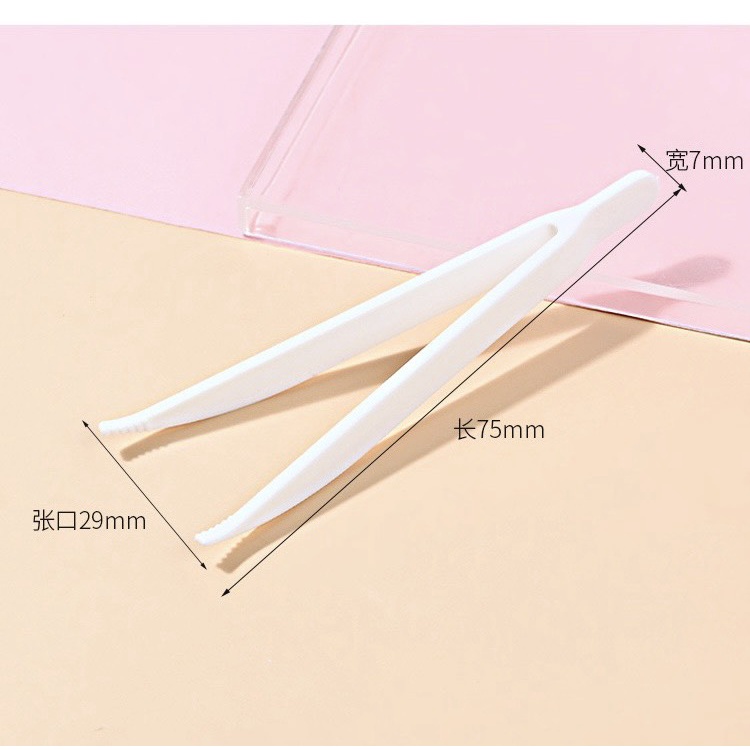 Nhíp Nhựa Gắp Charm/ Hạt Nail Mini Chuyên Dụng - Màu Trắng sang trọng