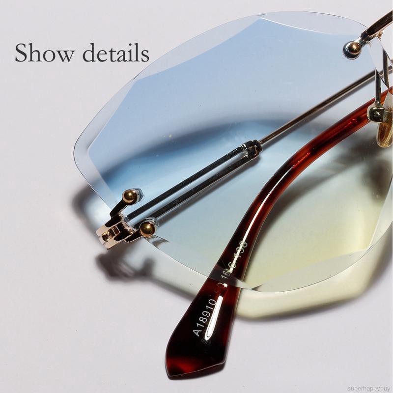 Kính mát mắt mèo nữ gọng kim loại đính pha lê nhiều màu gentle monster | BigBuy360 - bigbuy360.vn