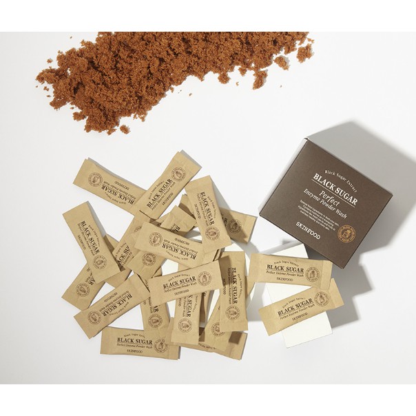 Bột Rửa Mặt SKINFOOD Black Sugar Perfect Enzyme Powder Wash 1.2gx30ea