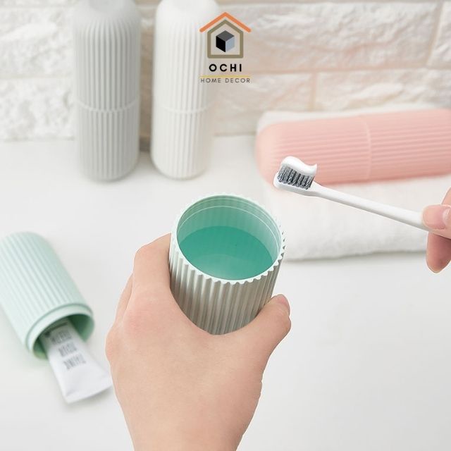 Lọ hộp đựng kem đánh răng và bàn chải du lịch văn phòng tiện lợi cốc nước
