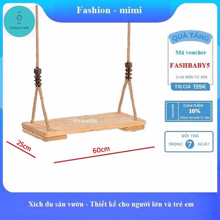 Xích Đu Sân Vườn Kích Thước 60x25