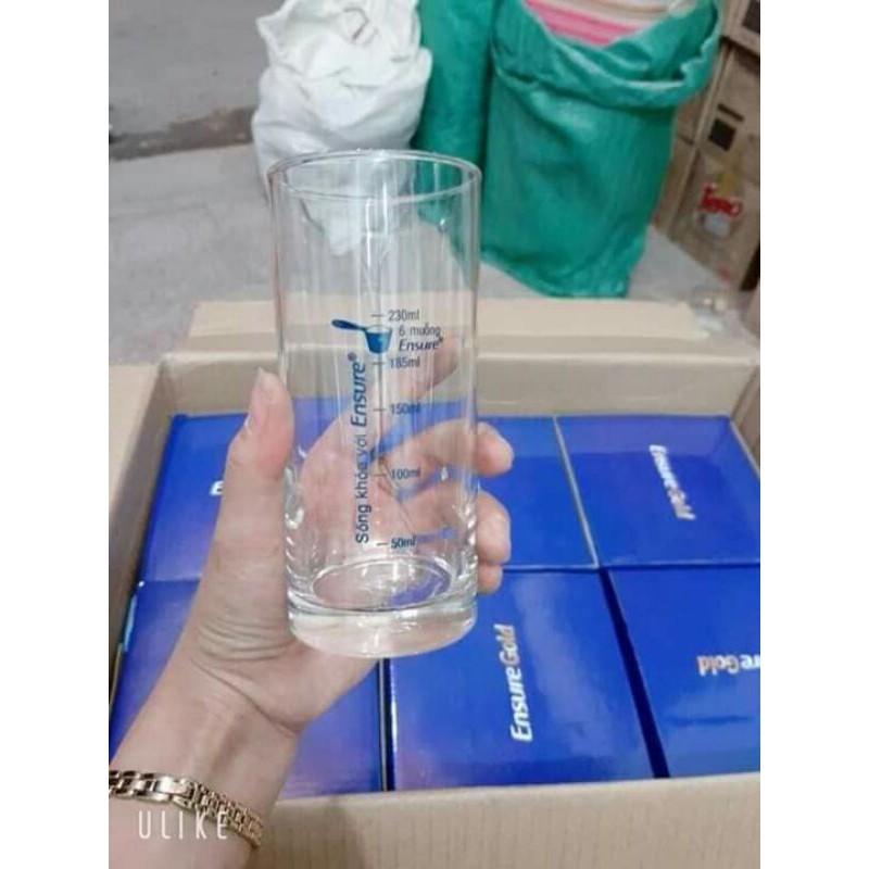 (Giá sốc) 4 cốc ml thủy tinh Ensure Thái Lan chia vạch