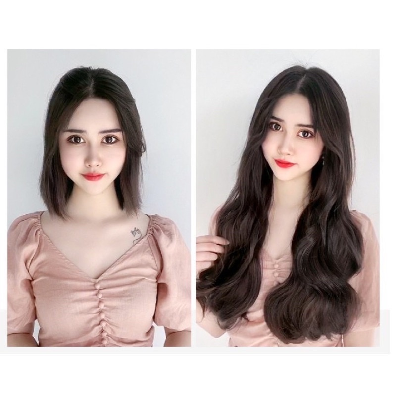 Set 3 kẹp dải xoăn dài hàng cao cấp lắm phồng tóc dầy tóc