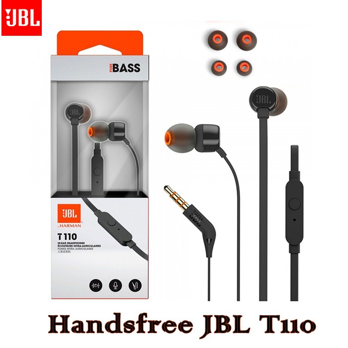 JBL Tai Nghe Nhét Tai Siêu Bass T110 Cho Android Và Ios