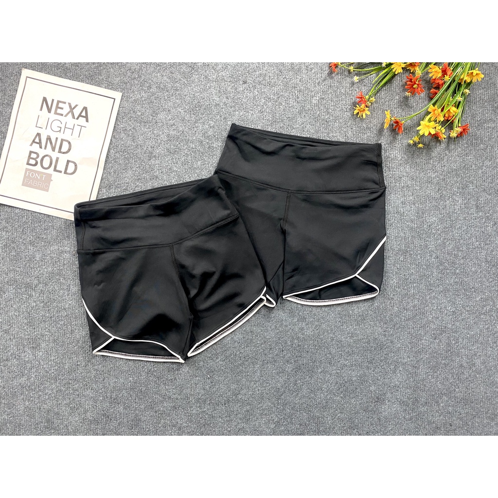 (FREE SHIP) QUẦN ĐÙI 1 LỚP NỮ VIỀN SỌC TRẮNG ,CHẤT THUN LẠNH 4C CO GIÃN