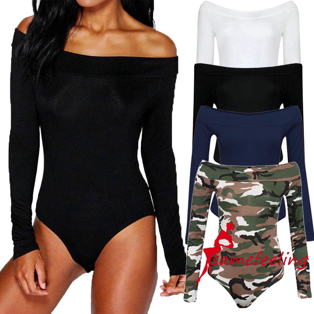 Bodysuit nữ tay dài hở vai thời trang quyến rũ | BigBuy360 - bigbuy360.vn