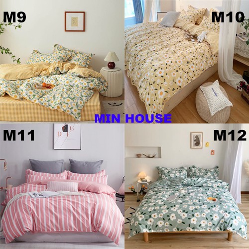 [Rẻ Vô Địch] Bộ Chăn Ga Gối Cotton Poly Hàn Quốc 4 món chuẩn trọn bộ | BigBuy360 - bigbuy360.vn