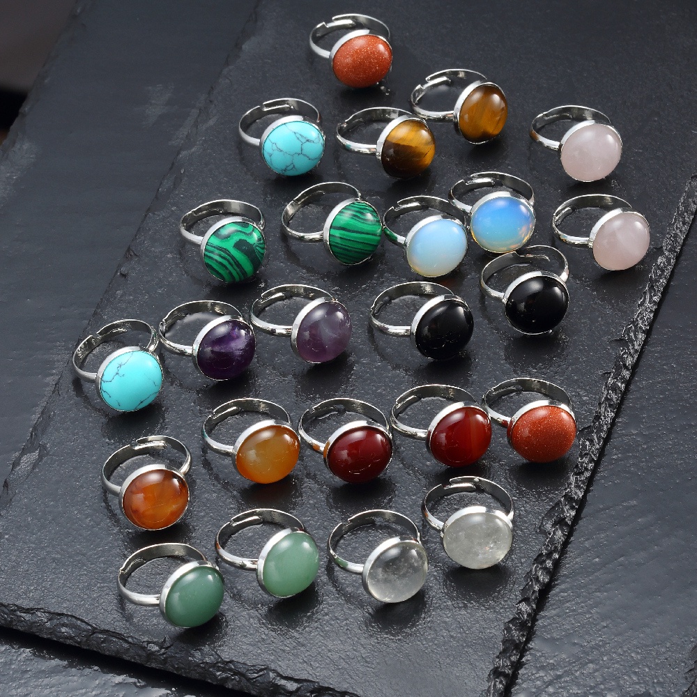 Nhẫn Đính Đá Mắt Hổ Phách Tự Nhiên Phong Cách Vintage