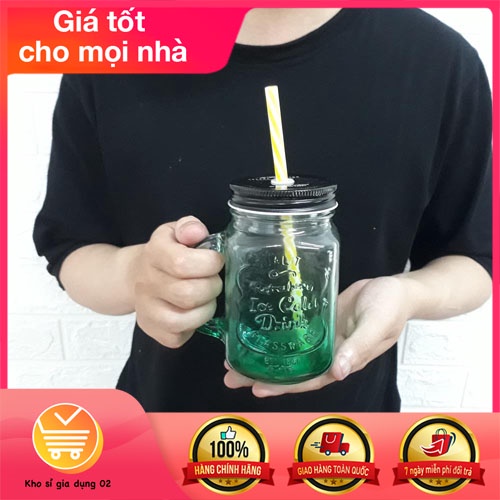 LY QUAI THUỶ TINH CÓ ỐNG HÚT 480ml | BigBuy360 - bigbuy360.vn
