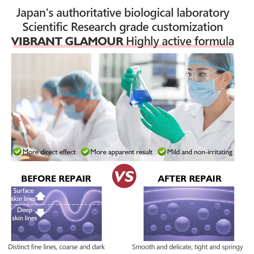 Sản Phẩm Chăm Sóc Da Mặt VIBRANT GLAMOUR Gồm Kem Retinol