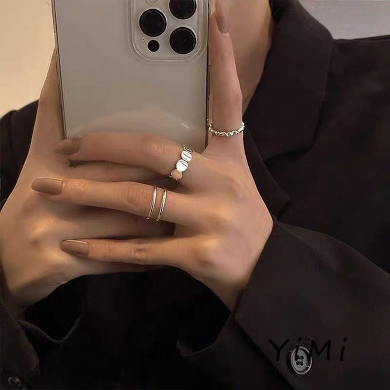 Set 3 Nhẫn Đeo Ngón Tay Phong Cách Hàn Quốc Thời Trang Cho Nữ