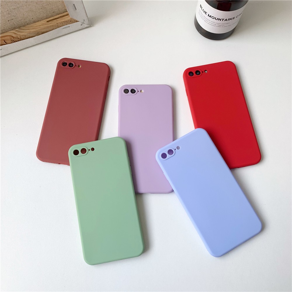 Ốp Điện Thoại Uflaxe Cho Apple iphone 6 6S 7 8 Plus SE 2020 Mềm Mại Màu Macaron Lỏng Chống Sốc Siêu Mỏng