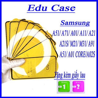 Kính cường lực Samsung M11, M21, M51 Full Màn hình , Tặng bộ giấy lau kính Acovit