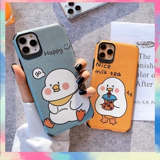 Ốp lưng da imd duck couple đủ dòng điện thoại- h146